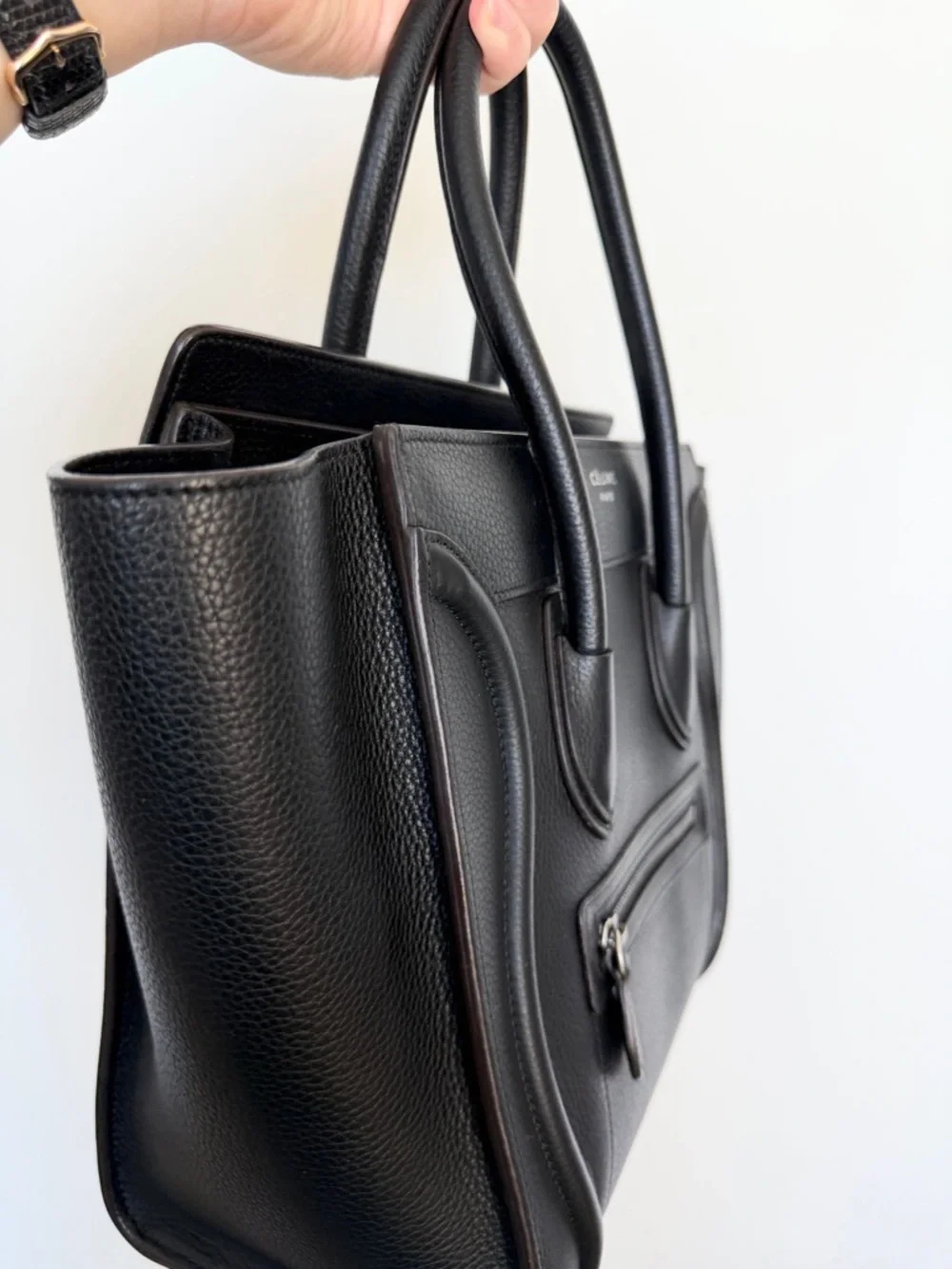CELINE Black Micro Luggage Tote - Picture 9 of 16
